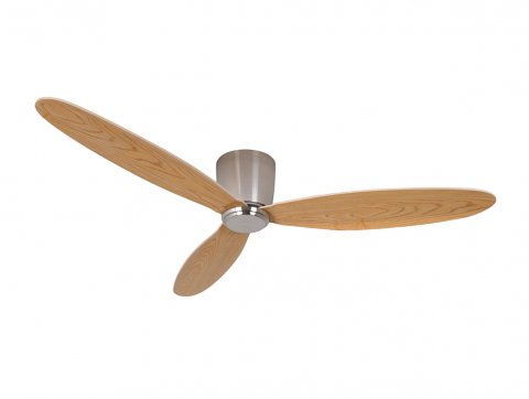 BeacLucci Air n Airfusion Radar 132cm DC Fan in Brushed Chrome/Teak