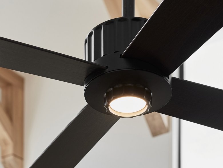 Newport 137cm DC Fan and Light in Antique Black LF2 LIGHT