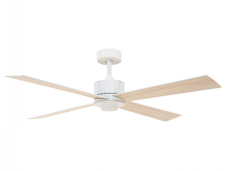Newport 137cm DC Fan and Light in Antique White White Wash